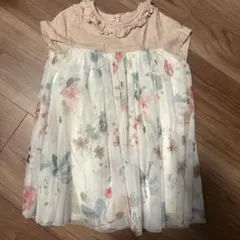 プチバトー花柄フリルワンピース 18m 81cm