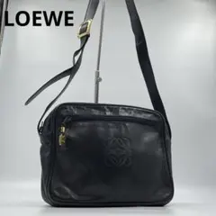 LOEWE ロエベ　ショルダーバッグ　アナグラム　ブラック　黒　レザー