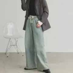 タイムセール★新品☆ビンテージワイドデニム