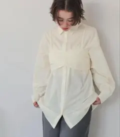 ラップビスチェ付きレイヤードシャツのサムネイル