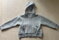 KUMIKYOKU グレー キルティング パーカー　110cm