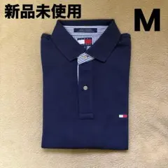 トミーヒルフィガー ポロシャツ ネイビー 90s 90年代 ロゴ刺繍 新品未使用