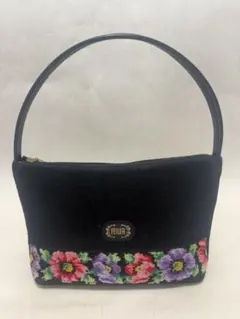 FEILER フェイラー ミニバッグシュニール織トートバッグ　ブラック