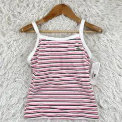 新品タグ付 LACOSTE キャミソール ボーダー ピンク M - メルカリ