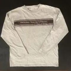 CONVERSEコンバース長袖Tシャツ　長袖カットソー　L L グレー