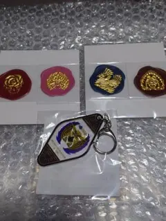 カプくじ モンハンワイルズ シーリングスタンプ風ステッカー キーホルダー セットのサムネイル