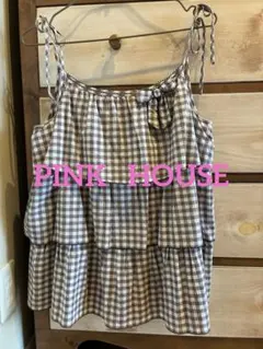 ⁠PINK HOUSE ギンガムチェック ティアード キャミソール チュニックのサムネイル