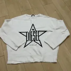 DIESEL ホワイト トレーナー スタープリント　XS