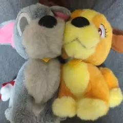 わんわん物語　トランプ　レディ　ペア　くっつき　ぬいぐるみ　ディズニー