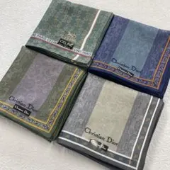 Christian Dior、Celine ヴィンテージハンカチーフ4枚セット