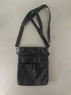 無印　ペン差し付きショルダーバッグ　旧デザイン　黒