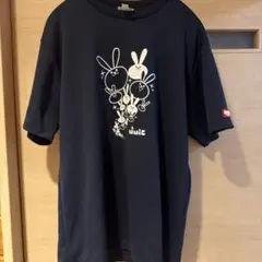 JUIC 卓球 ゲームシャツ うさぎ柄 ネイビー