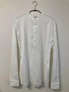 ザラマン ZARA MAN ノーカラーシャツ 長袖 Sサイズ 白 ホワイト