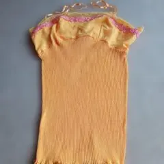 レース付きオレンジキャミソールワコール