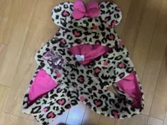 ミニーマウス ヒョウ柄フリースキャップ