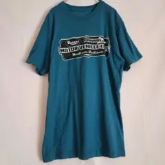 ロータリー 両面プリント 半袖Tシャツ 半袖 M 青緑 企業デザインTシャツ