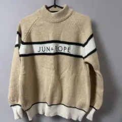 JUN&ROPE ベージュ タートルネックセーター