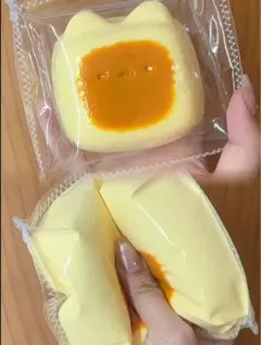 スクイーズ 猫 プリン 猫 生クリーム風 HoshiKira 捏捏