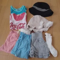最終処分☆～半袖女児100cm トップス・スカート・帽子・靴下 8点