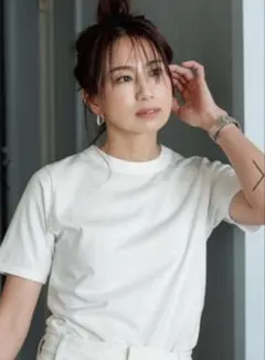 完売品 東原亜希FORME USAコットンTシャツブラックのサムネイル