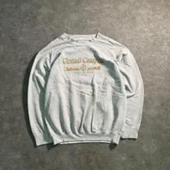 6as5 Grand Canyon プリントスウェット　グレー　古着used