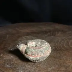 古根付 木彫 「粟穂に鶉」 提物 - メルカリ
