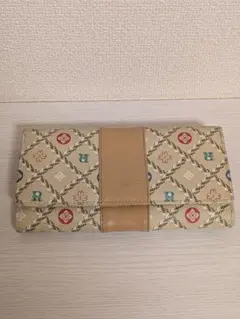 co花柄ロゴ 長財布 ベージュ