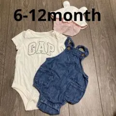 GAPロンパース＆オールインワン&ベビー帽子セット♡ 6-12ヶ月　帽子42cm