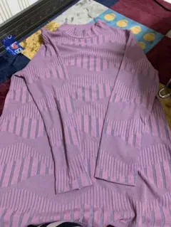 nora SOPHISTIC 長袖ニットチュニック ピンク系 M