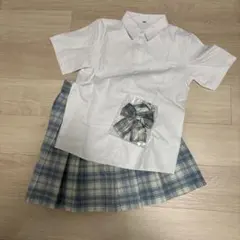 制服セット Sサイズ 白シャツ 青系チェック