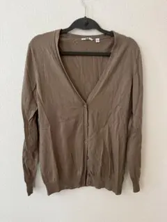 UNIQLO ブラウン Vネックカーディガン XL
