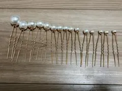 マ*ー様 パール付きゴールドヘアピンセット 15本