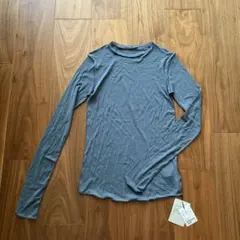 新品未使用！H beauty&youth グレー 強撚　長袖Tクルーネック