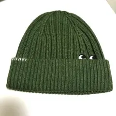 ユニクロ アニヤハインドマーチ ヒートテック ニット帽 ビーニー グリーン