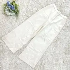 セオリー アイボリー ワイドパンツ ウエストゴム XSサイズ 裏地 秋冬