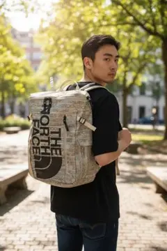 THE NORTH FACE ベージュ/グレー バックパック