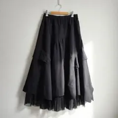 UNITED ARROWS TOKYOブラック ティアード ロングスカート | Mercari