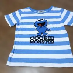 SESAME STREET クッキーモンスター ボーダーTシャツ 140のサムネイル