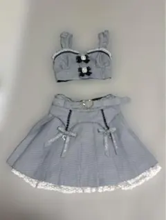 LIZLISA ビジューリボンビスチェ スカート・ビスチェセットアップ