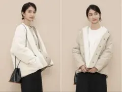 アダムエロペ　リバーシブルキルティングボアジャケット