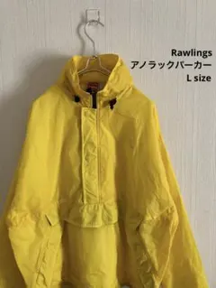 Rawlings ローリングス　アノラックパーカー　イエロー　旧タグ　刺繍ロゴ