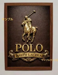 POLO ラルフローレン　ゴールド　アート　ポスター　フレーム付　額装　パロディ