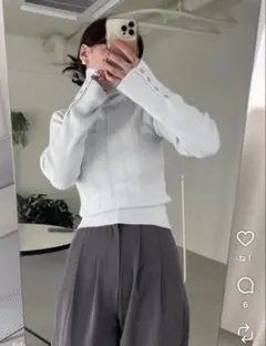willfully タートルネック リブニット 長袖のサムネイル
