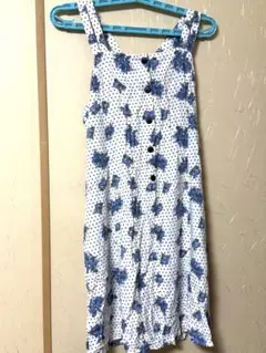 花柄ノースリーブロングワンピース