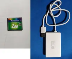 Transcend 2GB コンパクトフラッシュ + USBリーダーライター