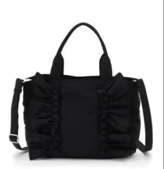 本日限定セール‼️grove 縦フリルナイロン2wayトートバッグ