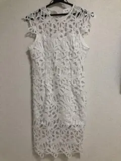 値下げ中！ドレス ワンピース タイト レース M 白