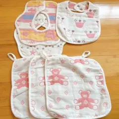 スタイ U型 1枚　360°花型スタイ2枚　タオル3枚セット