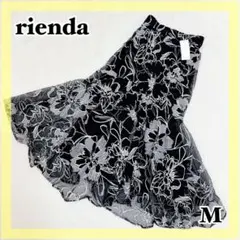 ✨新品未使用✨rienda ウェーブラインマーメイドスカート ブラック 花柄 M