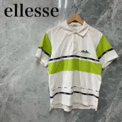 ellesse エレッセ メンズ M 白 ポロシャツ 古着 半袖 スポーツのサムネイル
